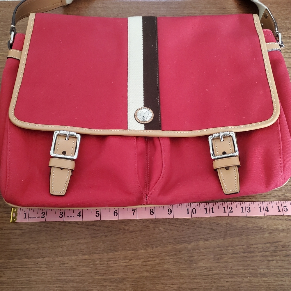 COACH RED MESSENGER BAG